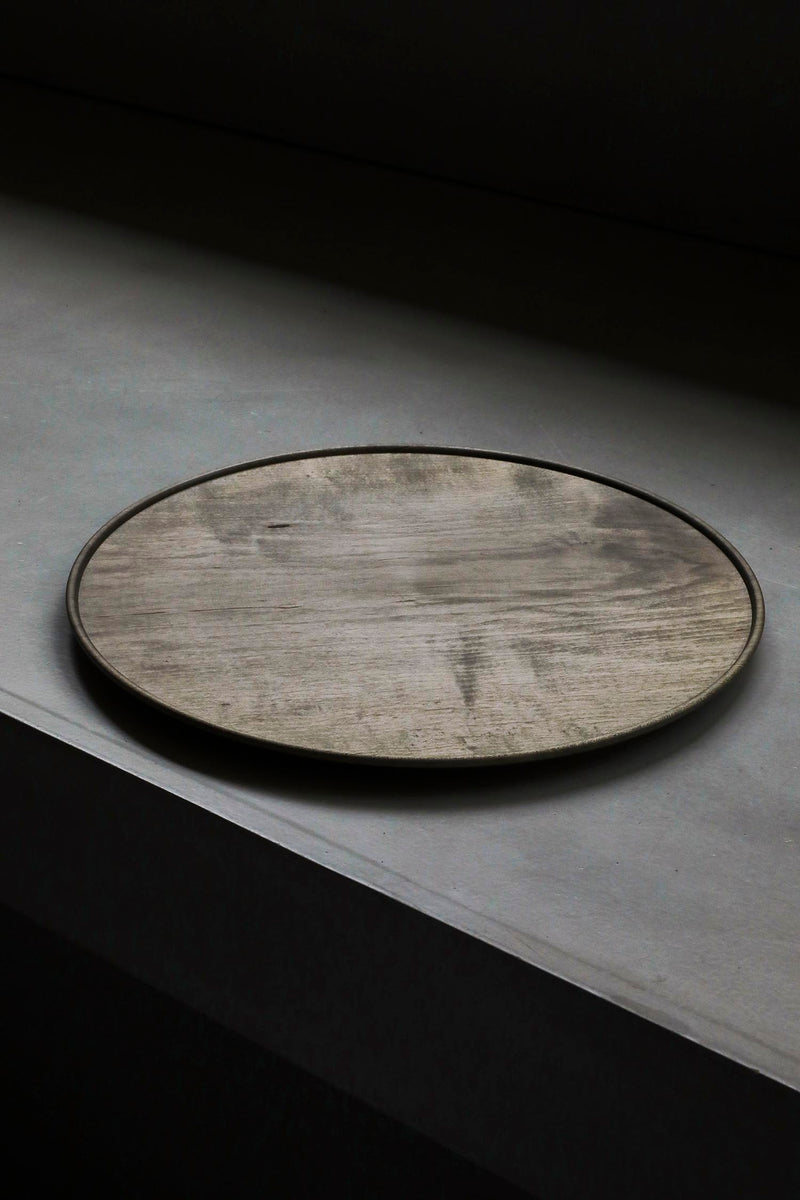 【希少】新品未使用 内田悠 盆 φ350 鉄媒染 内田悠 / イタヤカエデ 盆330 鉄媒染 – style department_