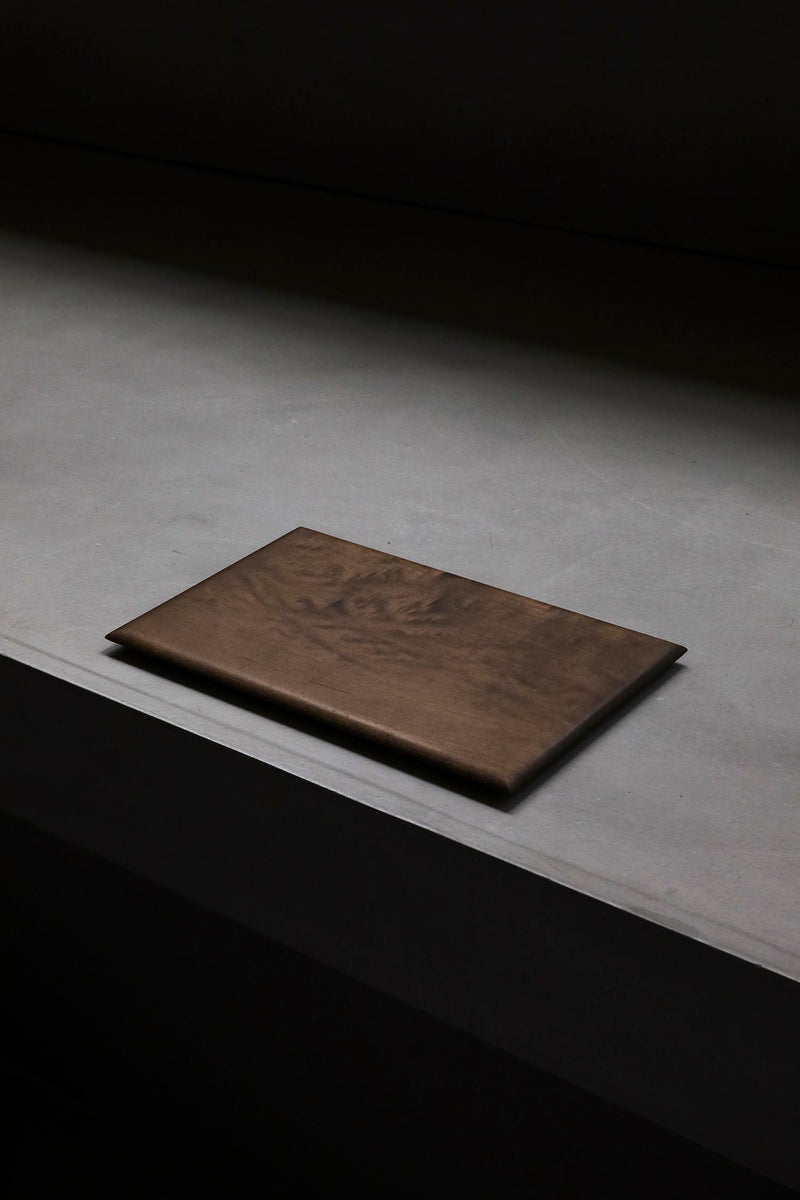 内田悠さん　イタヤカエデ柿渋染 内田悠 丸リム皿180 イタヤカエデ柿渋染 | ぶどうのたね