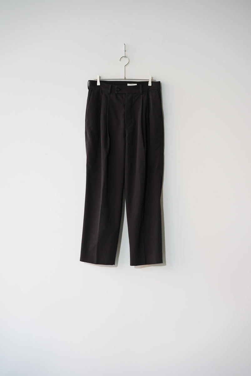 kontor / WOOL/COTTON 2 TUCK TROUSERS – style department_