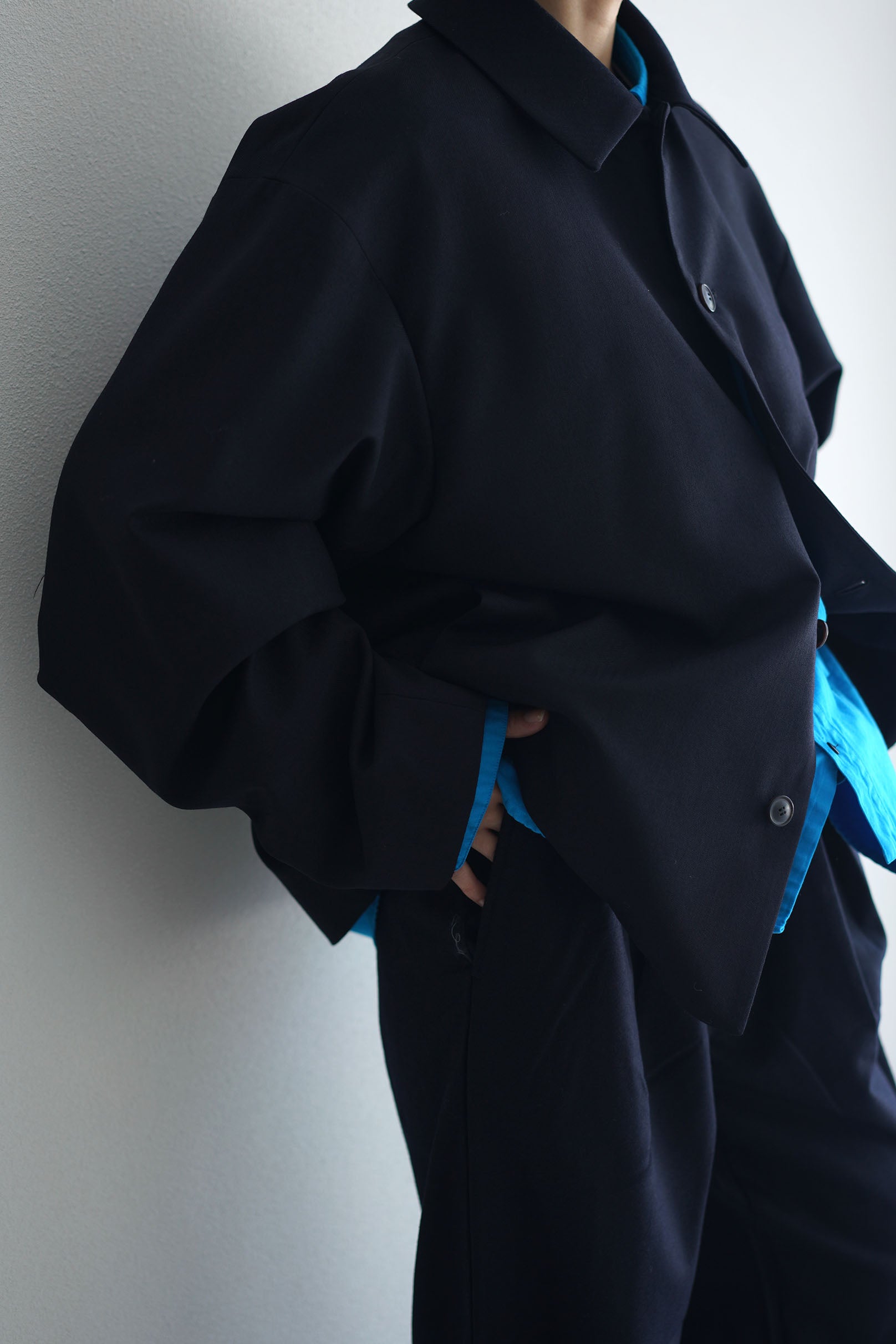 YOKO SAKAMOTO ヨーコサカモト ナイロンジャケット YOKO SAKAMOTO ヨーコサカモト BEACH CLOTH JACKET [BLACK] YS