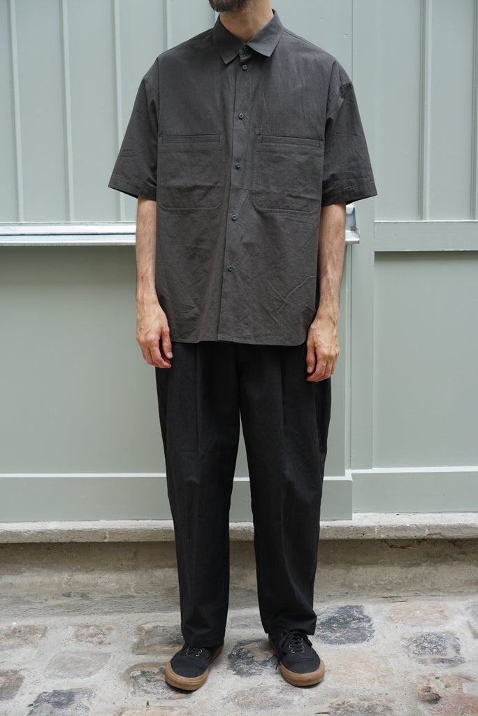 完売aw kontor OVERSIZE WORK SHIRT シャツblack - fawema.org