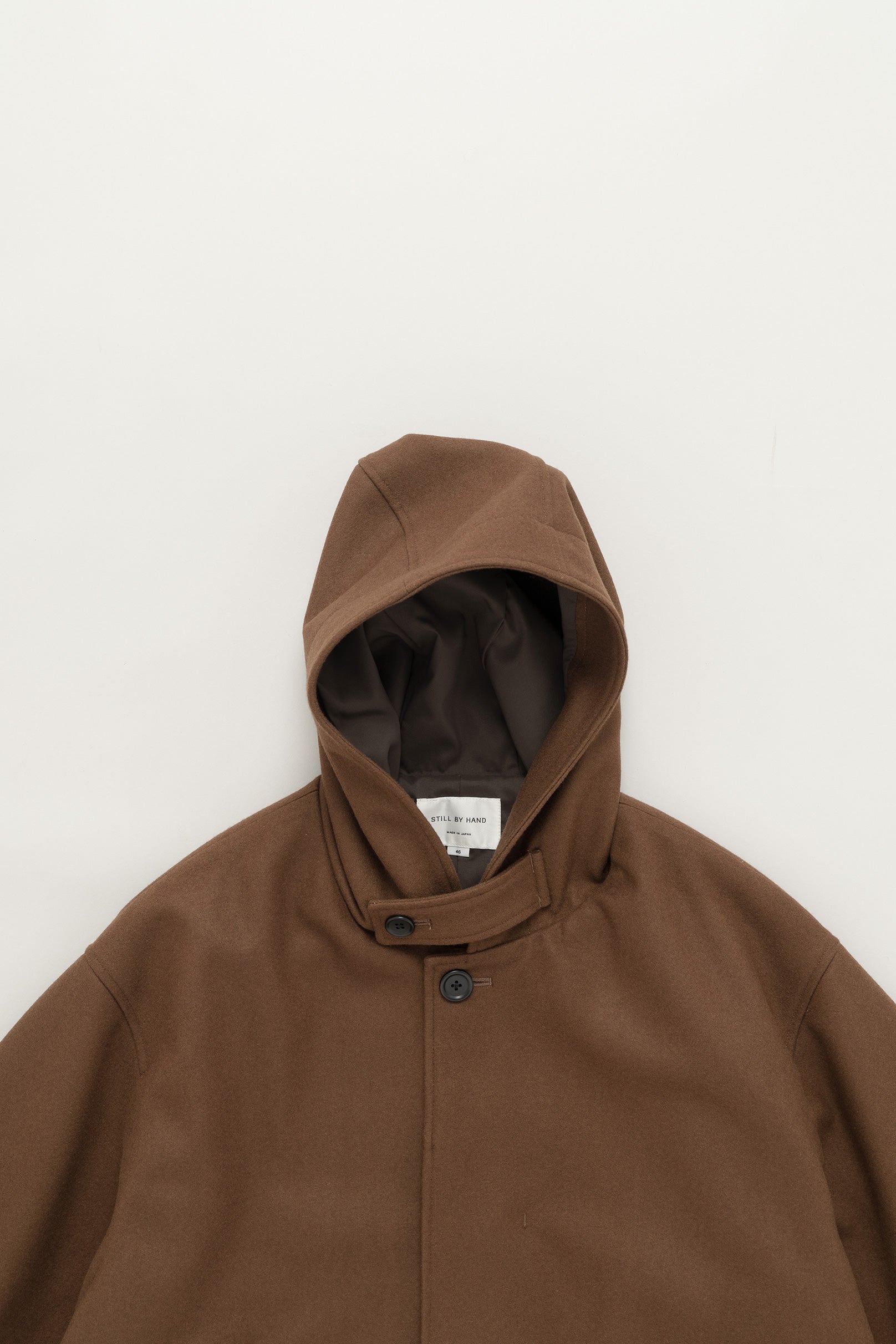 【24aw】STILLBYHAND スティルバイハンド ラムウールフードコート STILL BY HAND [スティルバイハンド] ラムウールフードコート
