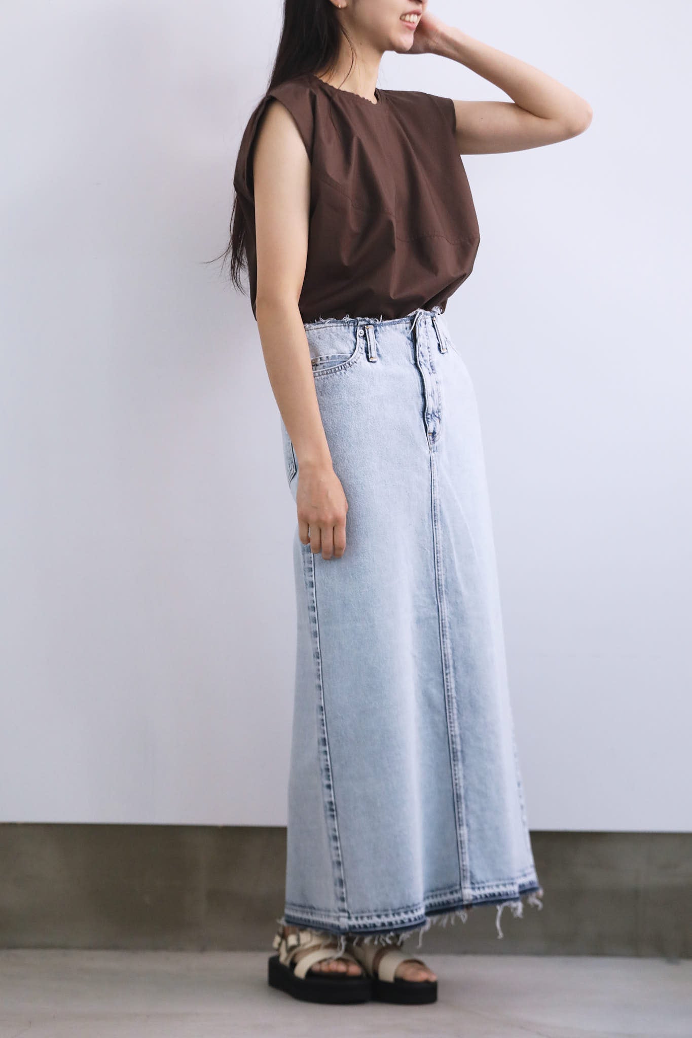 YLÈVE ( イレーヴ )/ 13.5oz DENIM SK FADE / スカート – style