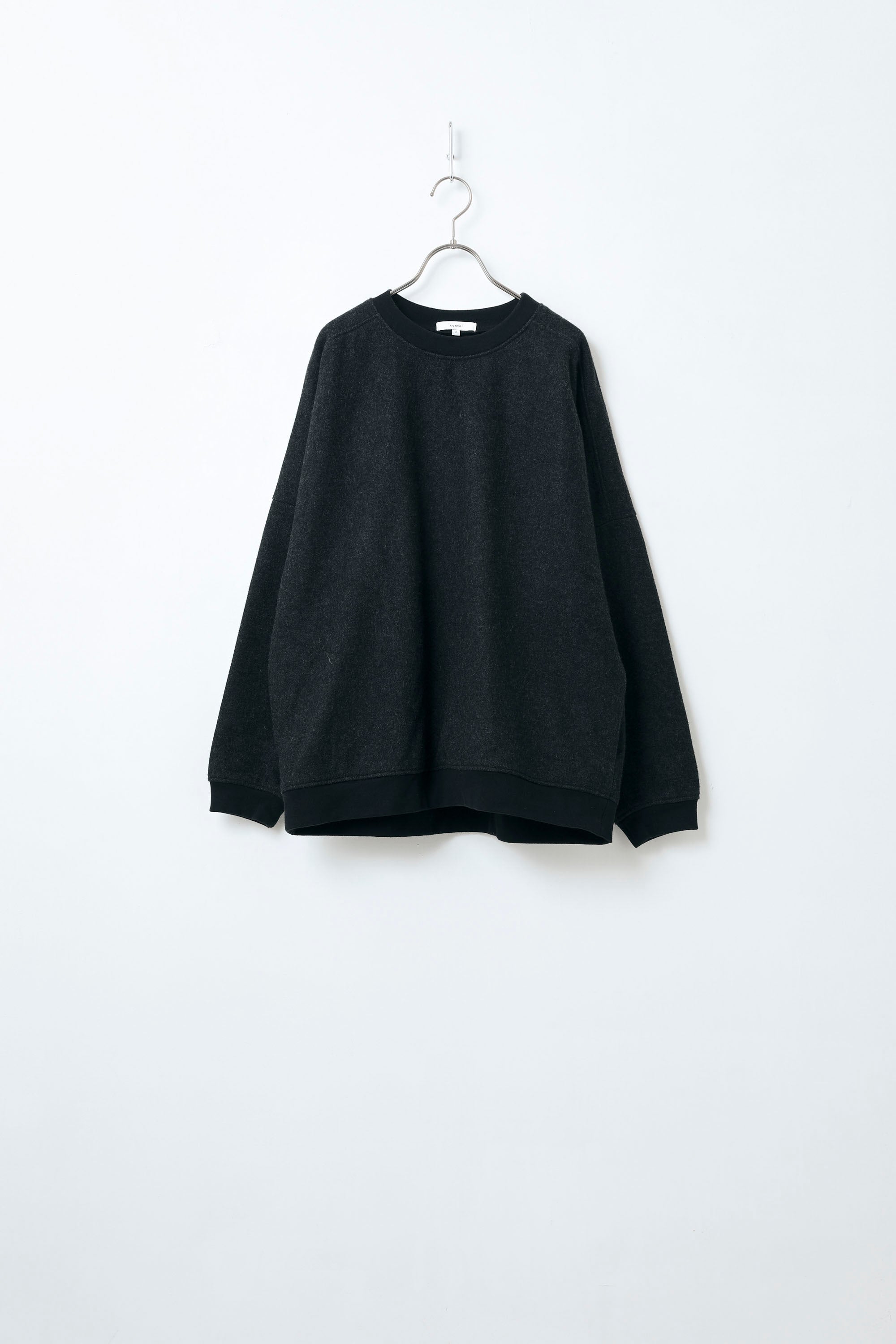kontor MELTON PULLOVER 3 ブラック kontor (コントール) / MELTON PULLOVER / ブルゾン – style
