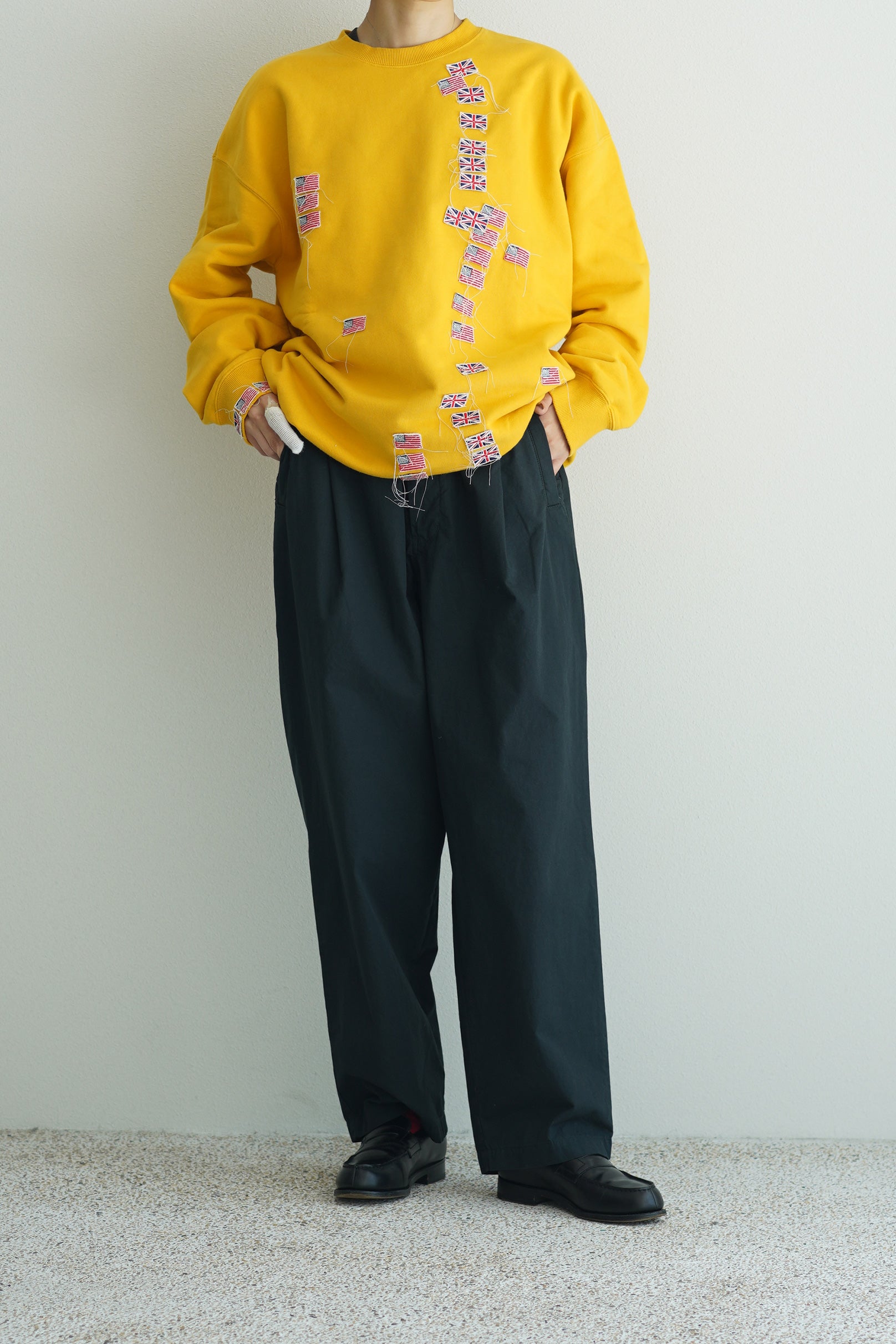 SAMPLE 100ファッションデザイナー 010キュレーター RAYON PRINT TORN PATTERN FRONT DOLMAN BIG SHIRT SHORT