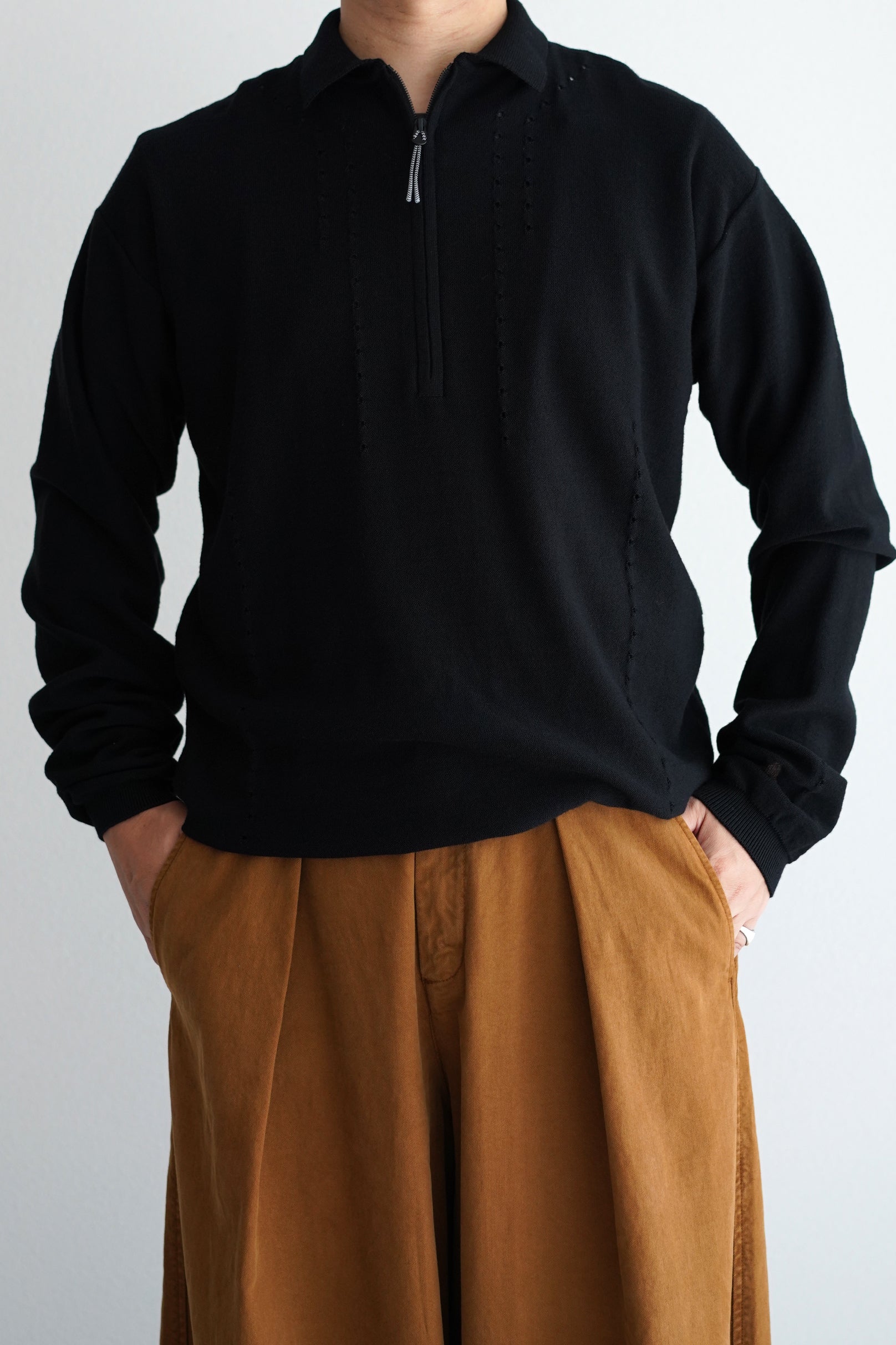 ROA ( ロア ) / Pinched Wool Knit Polo / ニットポロ – style department_