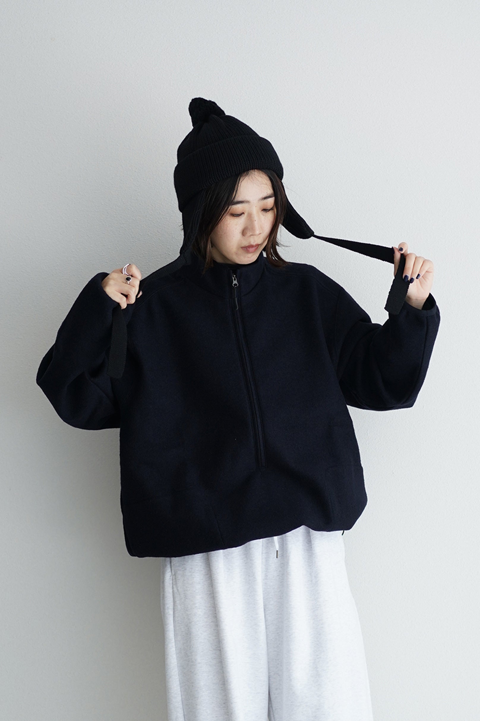 COMESANDGOES (カムズアンドゴーズ) / WOOL STANDARD KNIT(梵天,耳付き