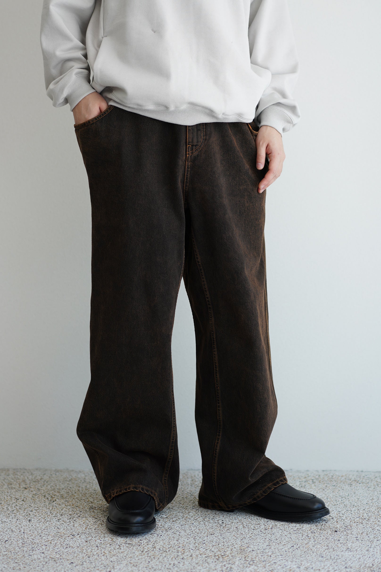 HED MAYNER (ヘドメイナー) / DENIM PANTS(BROWN) / デニム / 25AW