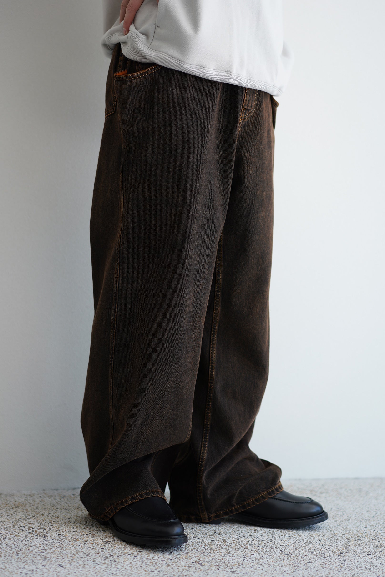 HED MAYNER (ヘドメイナー) / DENIM PANTS(BROWN) / デニム / 25AW
