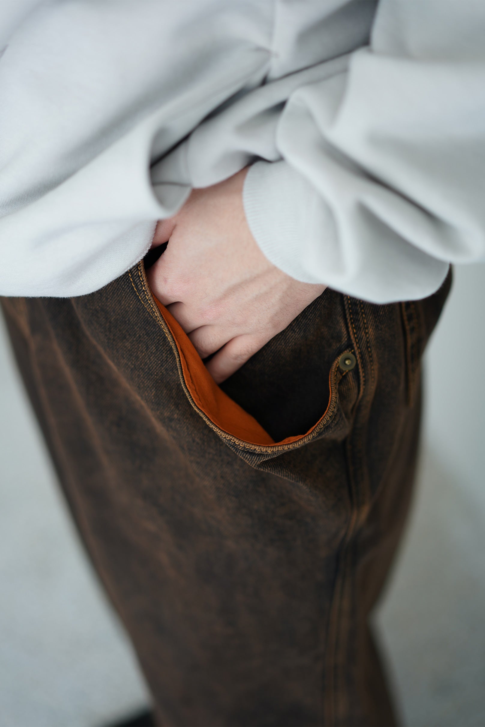 HED MAYNER (ヘドメイナー) / DENIM PANTS(BROWN) / デニム / 25AW