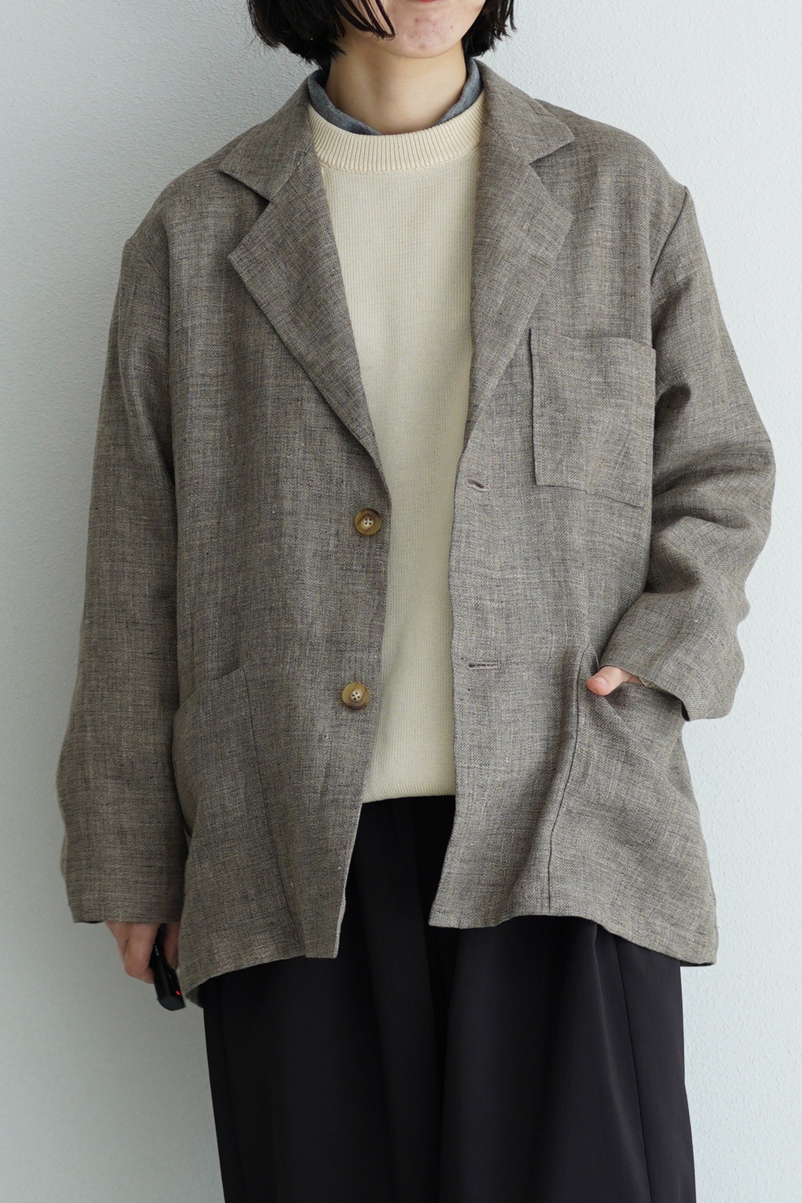STILL BY HAND(スティルバイハンド)強撚ウールジャケット STILL BY HAND（スティルバイハンド） 強撚ポリエステルダブル
