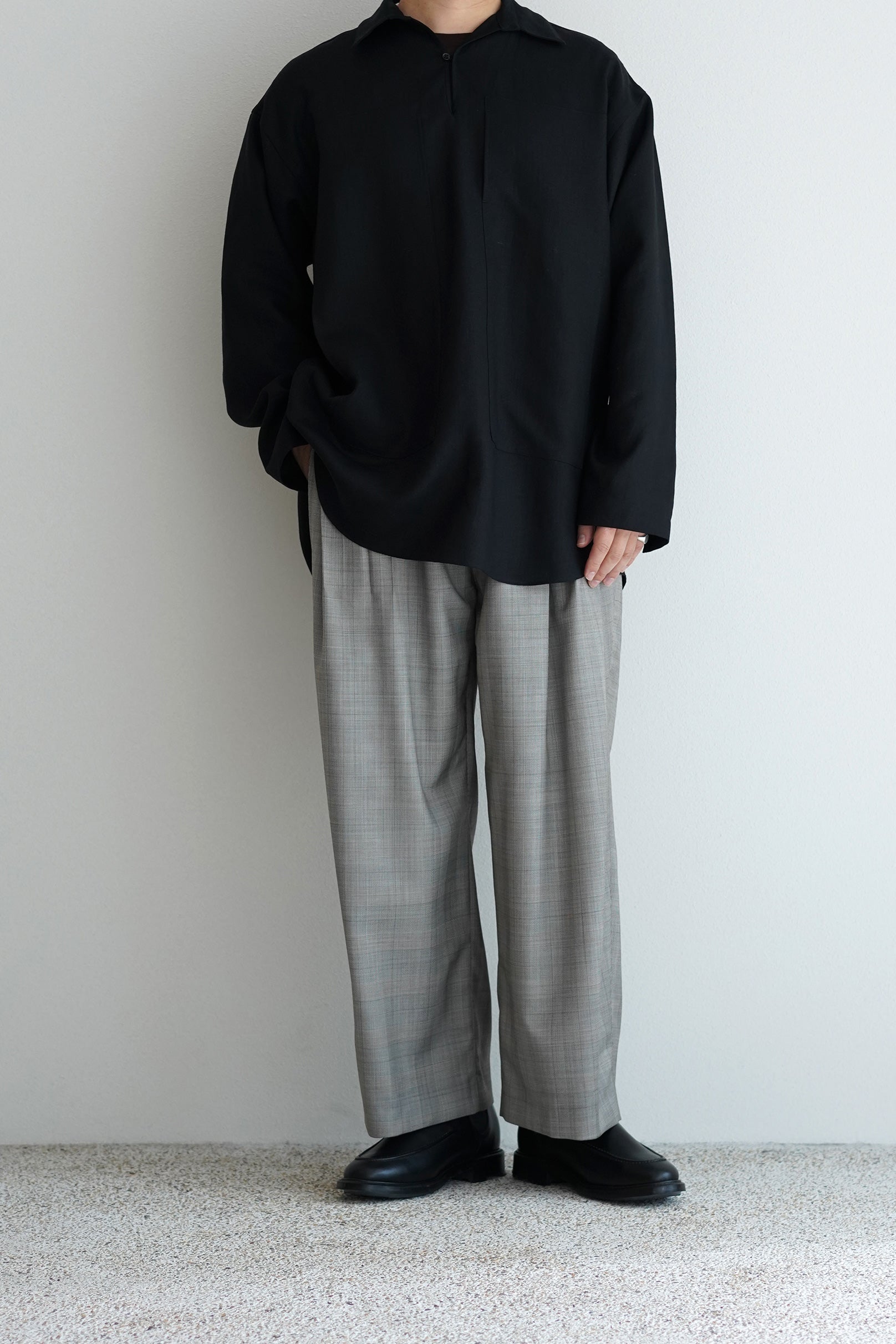 POSTELEGANT ( ポステレガント ) / LINEN GATHERED PULL-OVER SHIRT