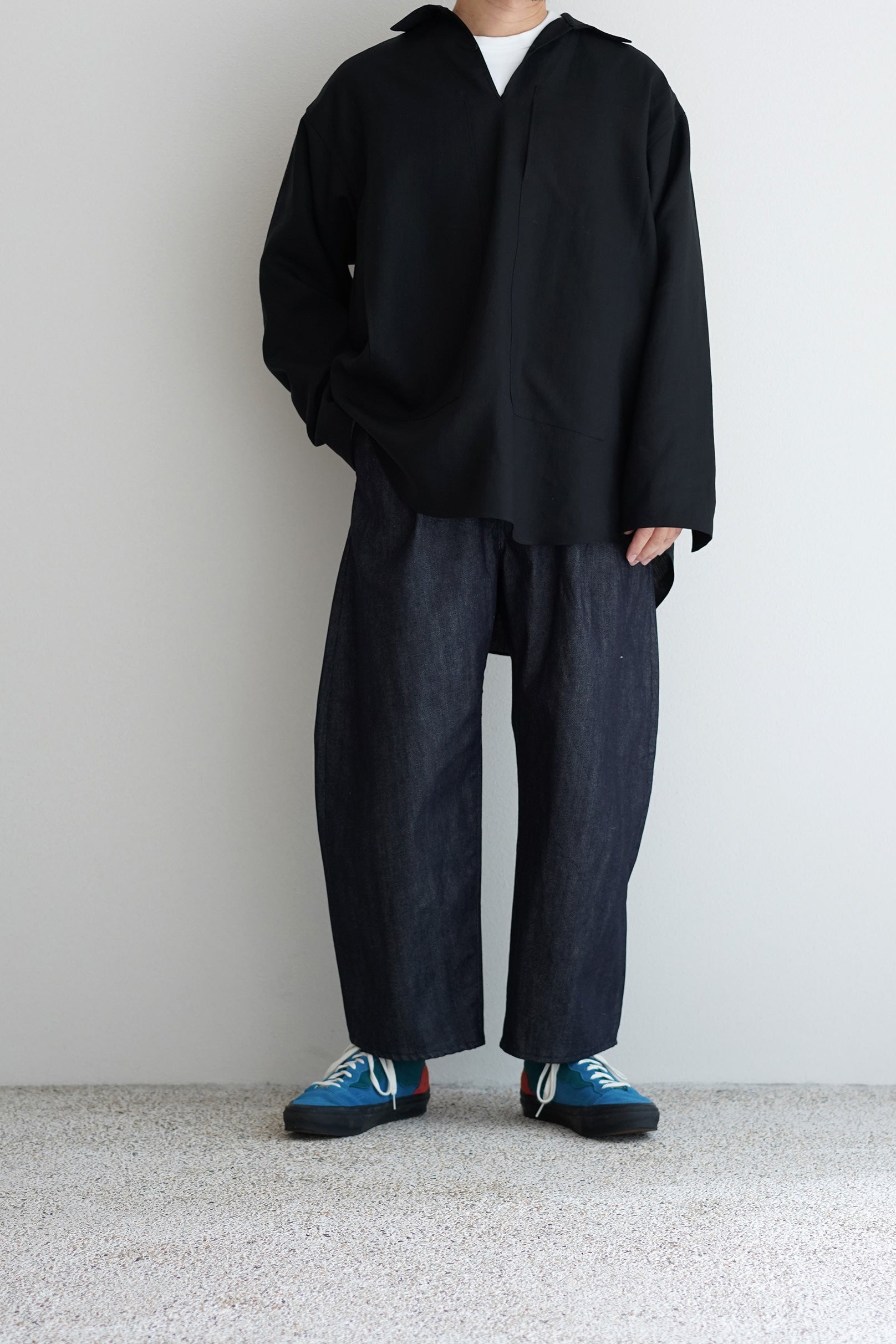 POSTELEGANT ( ポステレガント ) / LINEN GATHERED PULL-OVER SHIRT