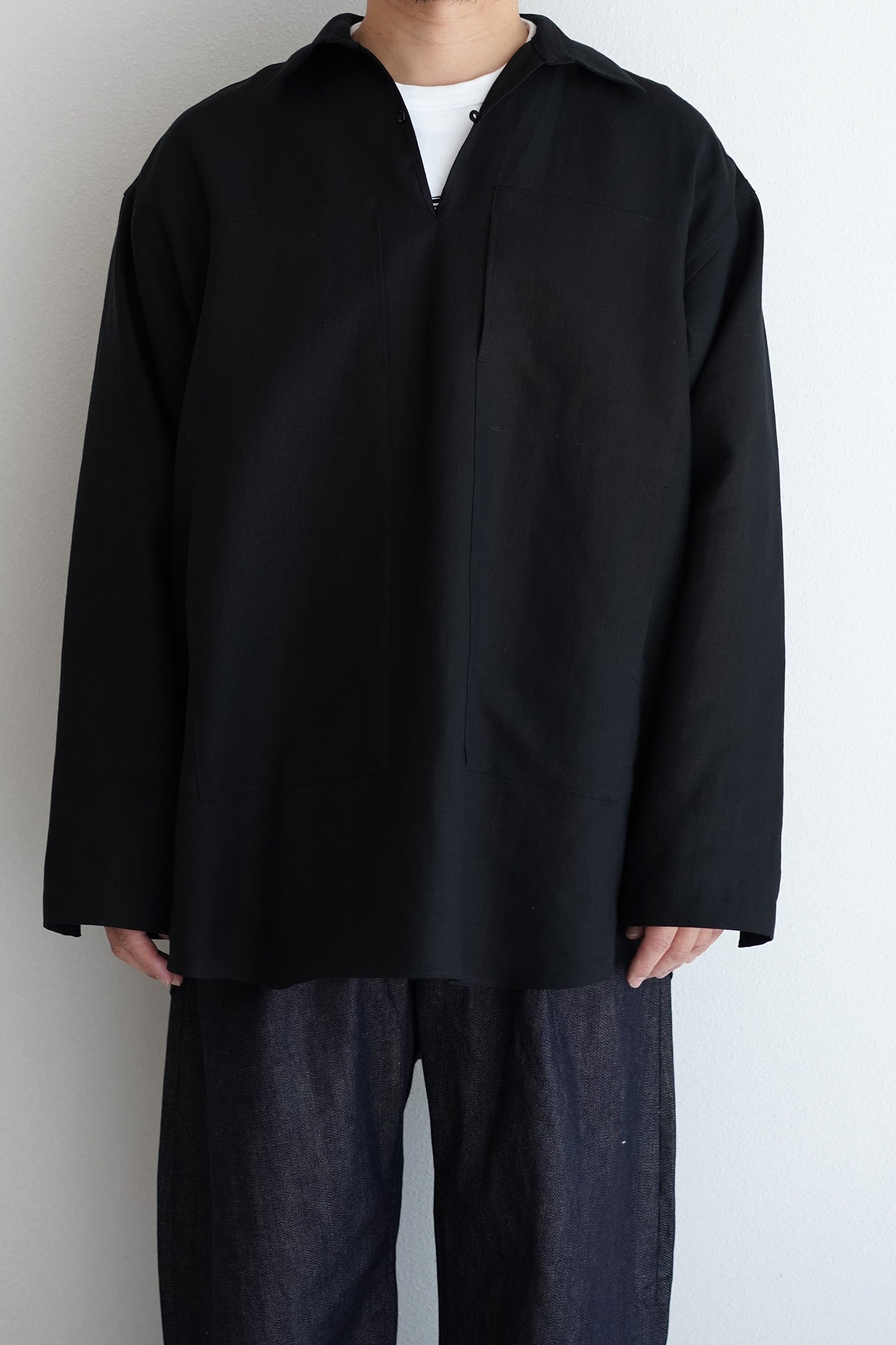 POSTELEGANT ( ポステレガント ) / LINEN GATHERED PULL-OVER SHIRT