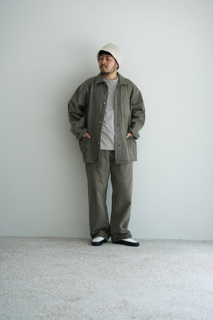 S*n様 YOKO SAKAMOTO KASURI OVER COAT gray YOKO SAKAMOTO Kasuri Wool Overcoat in Beige – Tempo