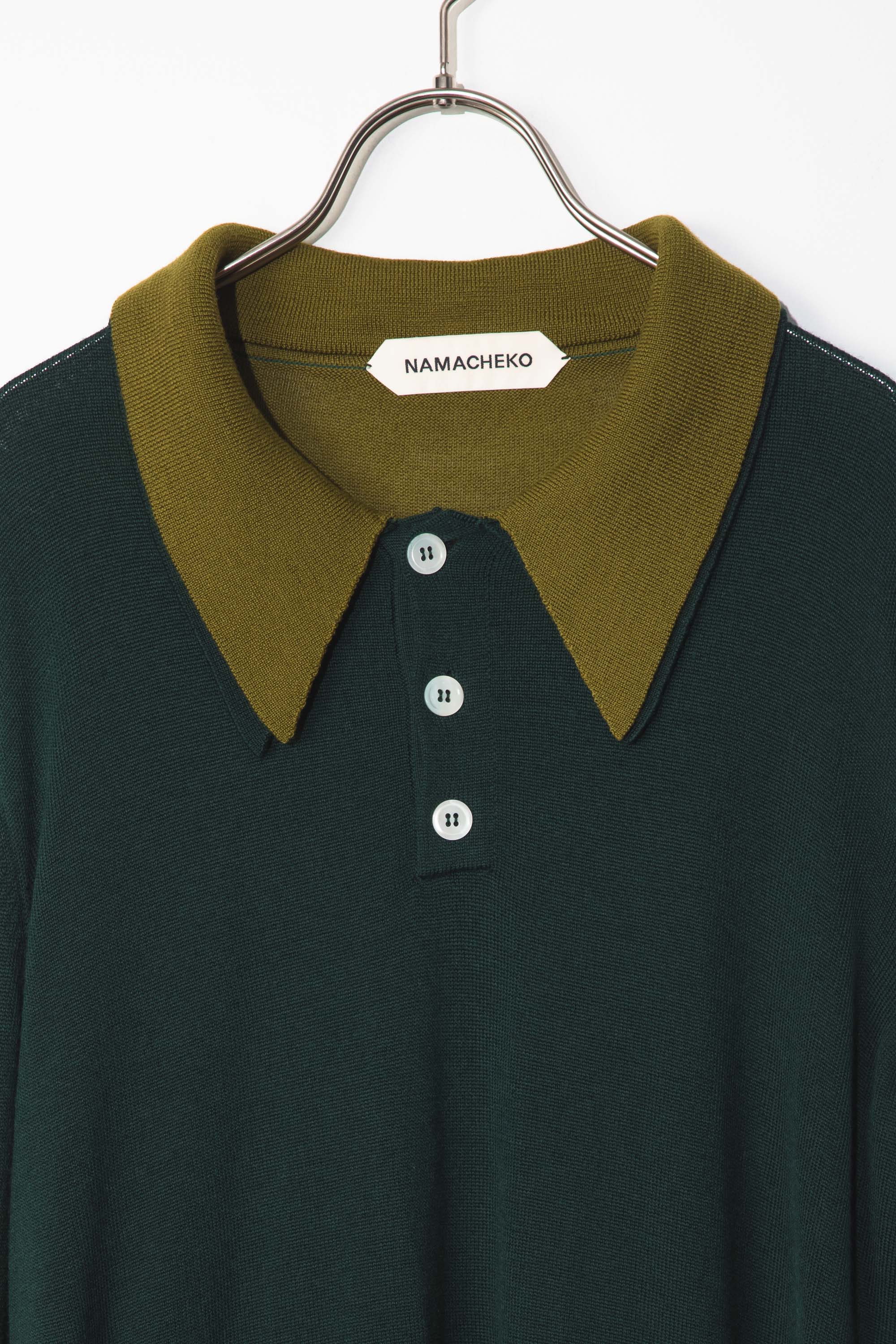 NAMACHEKO (ナマチェコ ) / LACE STICH POLO / ポロシャツ – style