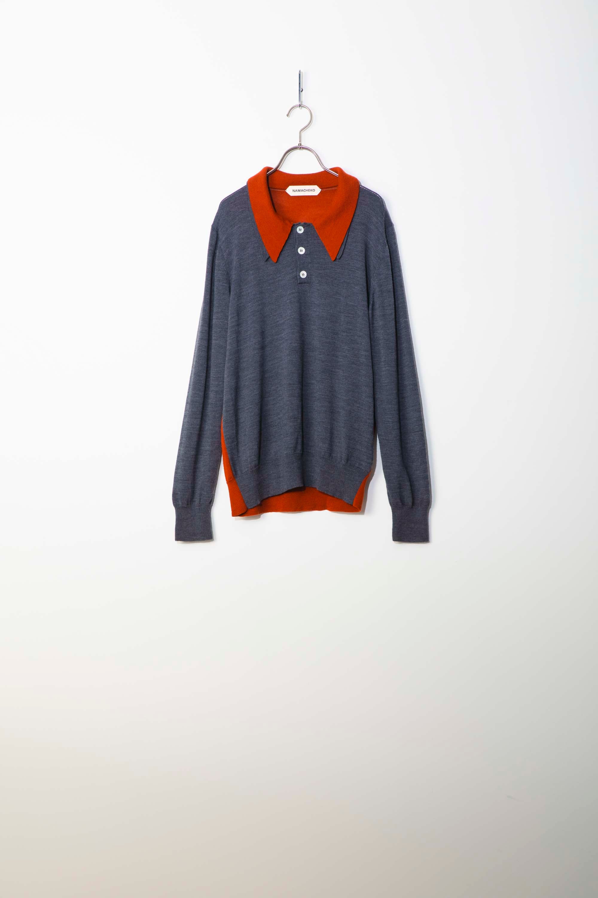 ナマチェコ　ニットポロ NAMACHEKO (ナマチェコ ) / LACE STICH POLO / ポロシャツ – style