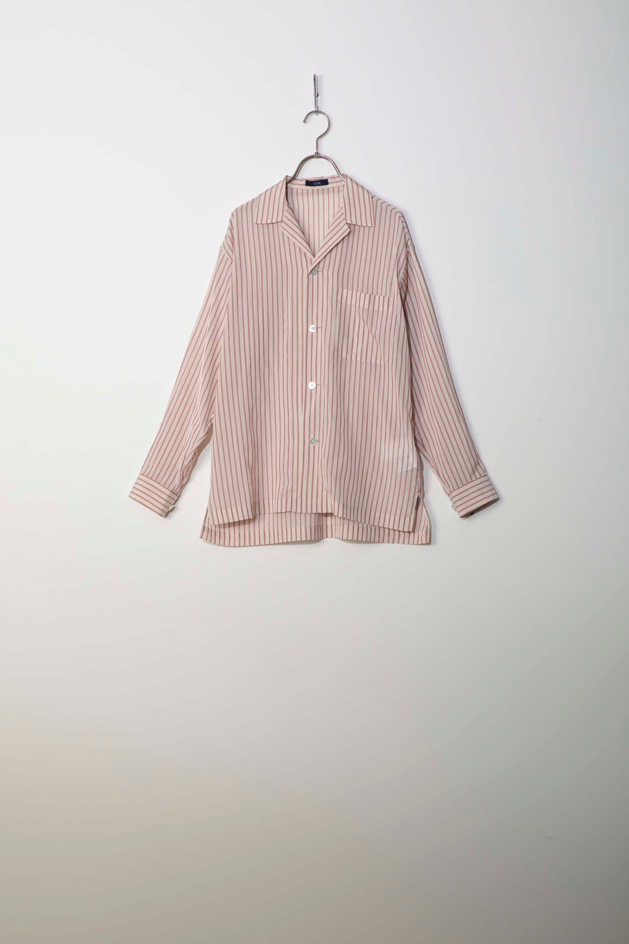 YLÈVE ( イレーヴ )/ ACETATE CUPRA STRIPE PAJAMA SH / シャツ