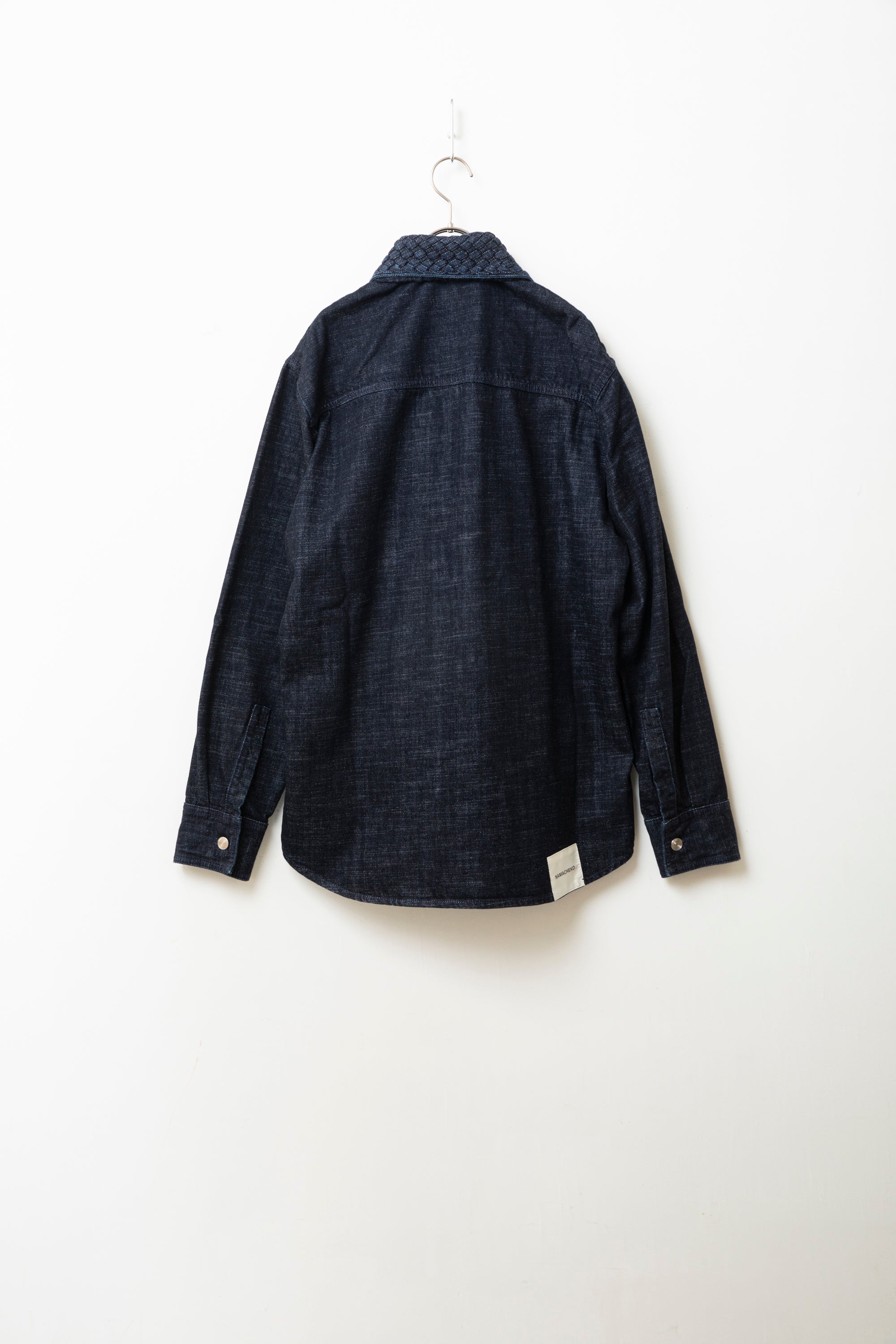 【NAMACHEKO】2019AW FRINGE SHIRT シャツ ネイビー NAMACHEKO (ナマチェコ ) / GERVIS BRAIDED SHIRT / シャツ – style