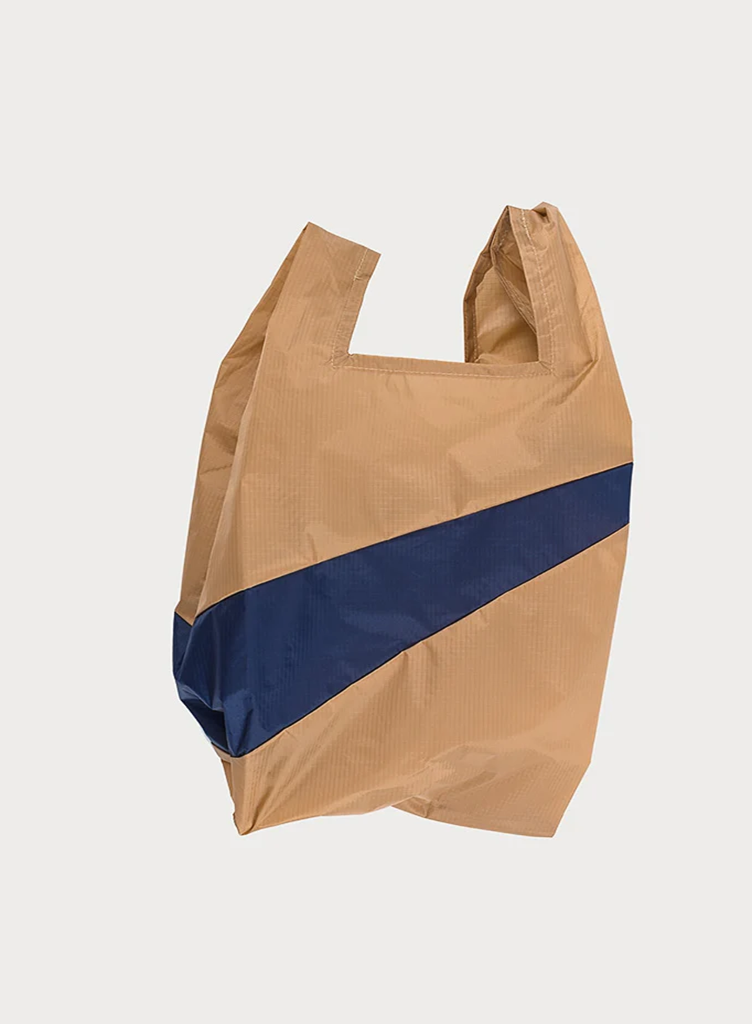 【 SUSAN BIJLx Paul Smith】エコバッグMサイズ Susan Bijl x Paul Smith - Ecru Mixed-Stripe The New Shopping