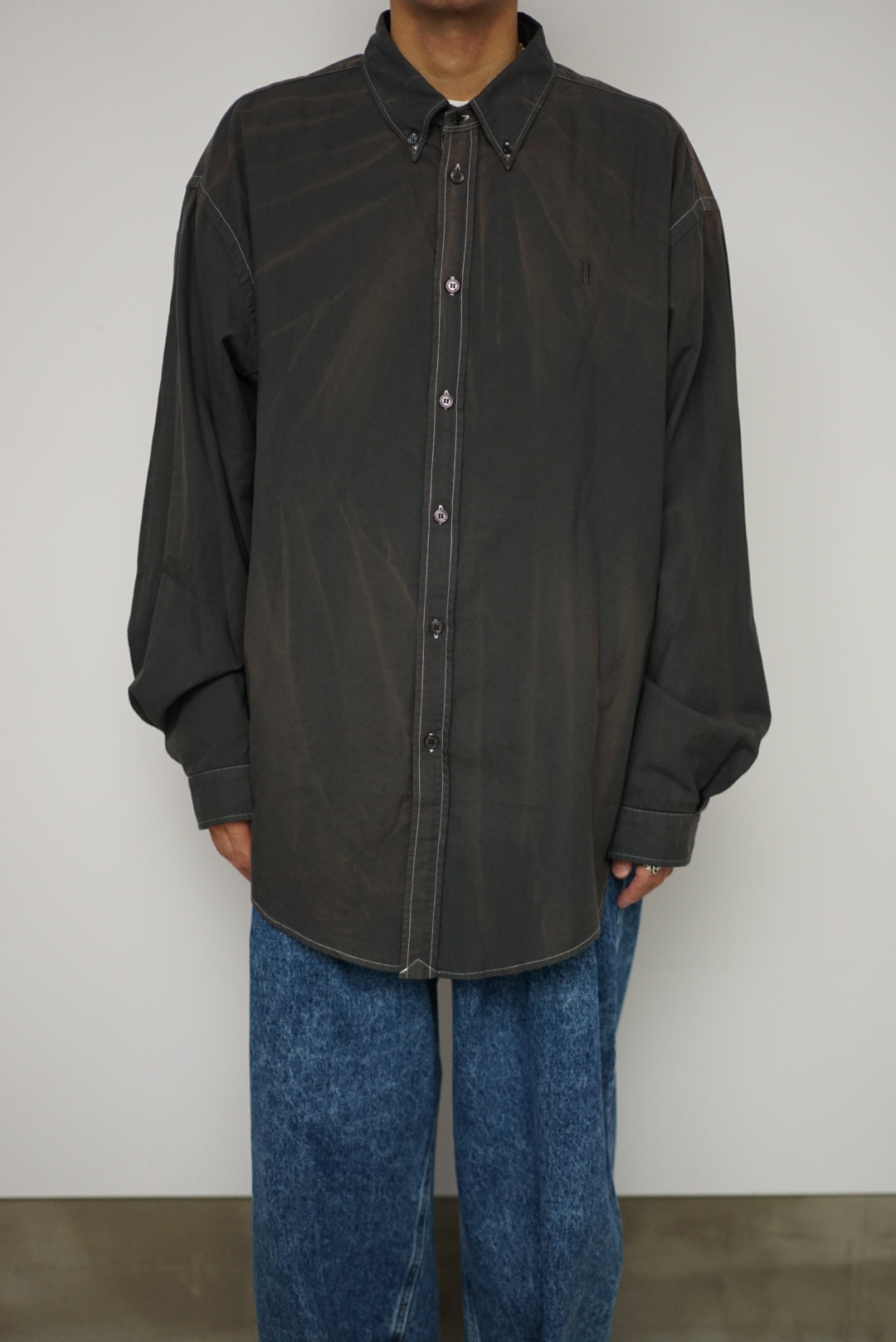 トップス HED MAYNER / PEPLUM BUTTONED SHIRT HED MAYNER / PEPLUM BUTTONED SHIRT