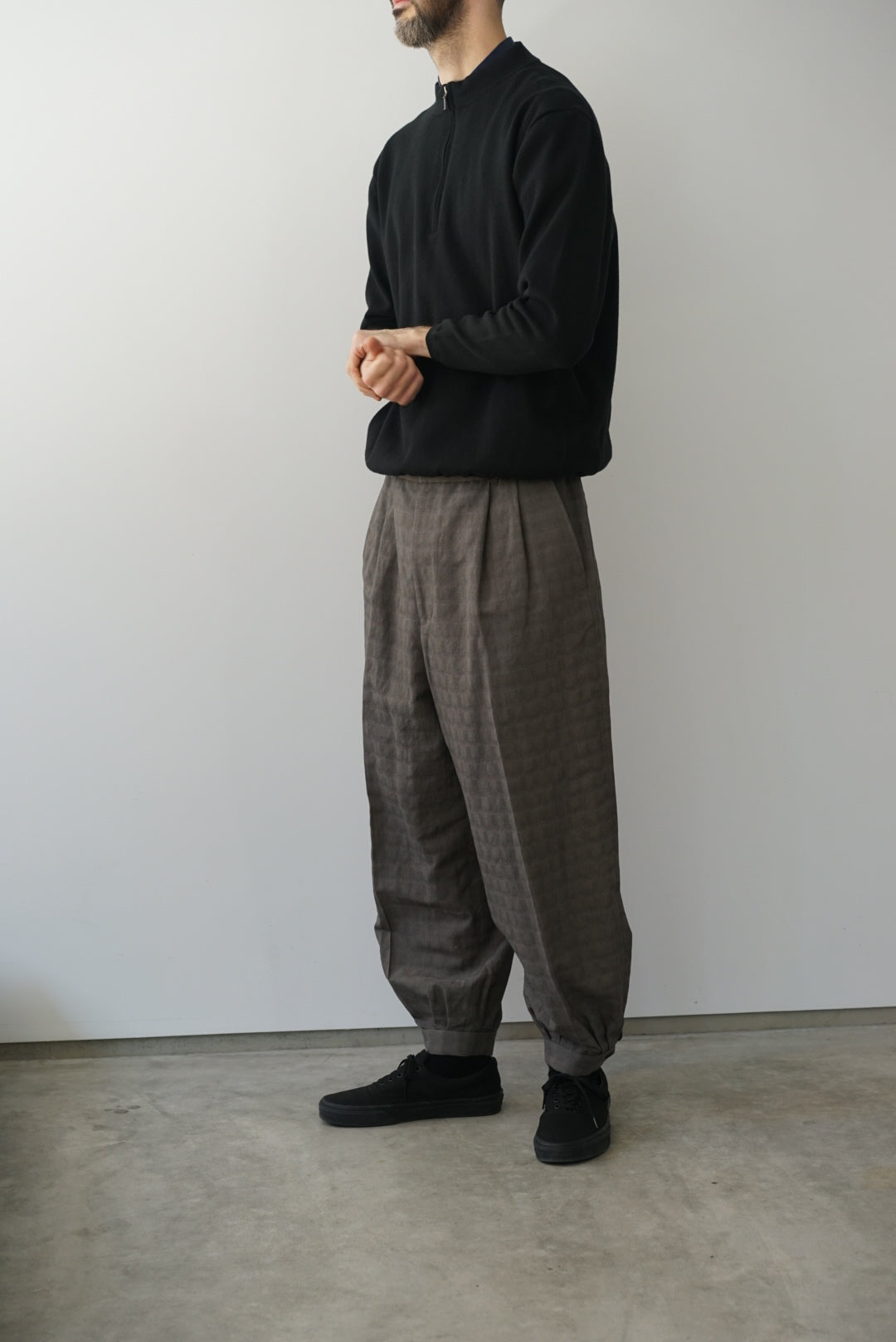walenode ( ウェルノード )/ Cotton cashmere Jip up sweater
