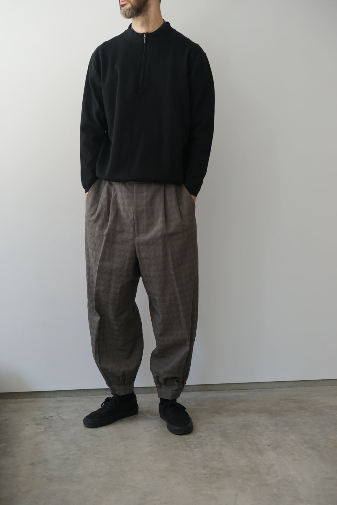walenode ( ウェルノード )/ Cotton cashmere Jip up sweater